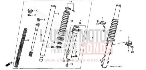 FORCELLA ANTERIORE NX125V di 1997